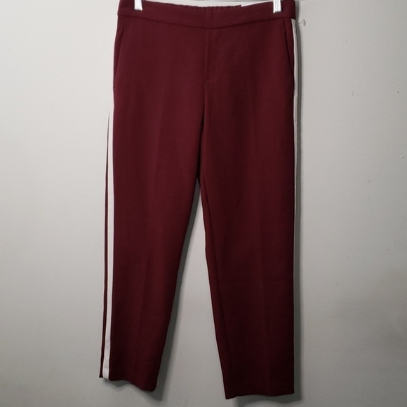 Old Navy Maroon Straight Pull On Pants Size 6 - Picture 2 of 6